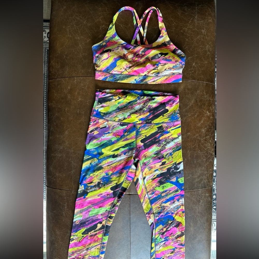 lululemon athletica Multicolor Leggings and Bra Set